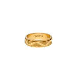 22K Yellow Gold Textured Band Ring (8.8gm)