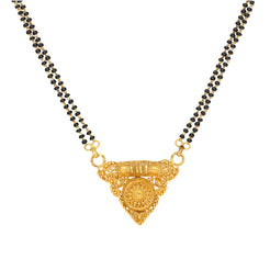 22K Yellow Gold 16 inch Mangalsutra Necklace (14.4gm)