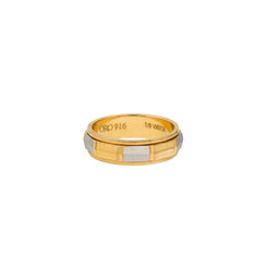 22K Yellow & White Gold Band Ring (9.3gm)