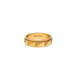 22K Yellow Gold Textured Band Ring (8.9gm)
