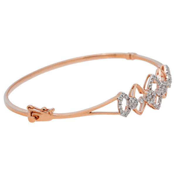 18K Rose Gold & 0.55ct Diamond Bangle (8.7gm) | 
Embody an air of timeless sophistication with this 18k rose gold and diamond bangle from Virani ...