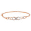 18K Rose Gold & 0.26ct Diamond Bangle (10.9gm)