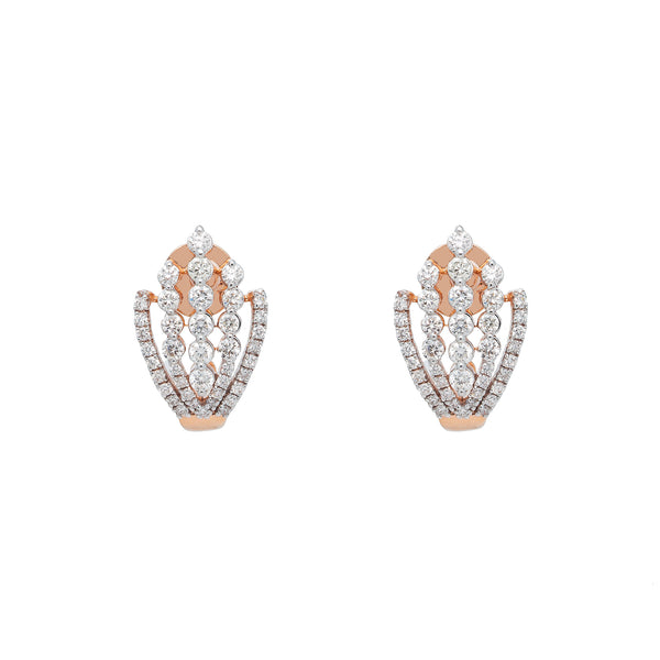 18K Rose Gold & 1.03ct Diamond Stud Earrings (5.4gm) | 
Immerse yourself in the timeless beauty of our diamond earring collection by adorning your ears ...