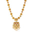 22k Yellow Gold Temple Necklace Set  w/ Gemstones & Pearls (136.7gm)