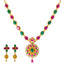 22k Yellow Gold & Gemstone Necklace Set (44gm)