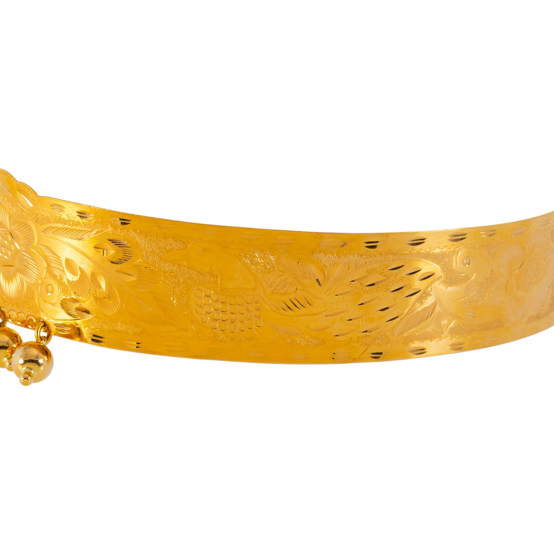 22k Yellow Gold Vaddanam Belt for Kids w/ Gems & Pearls (96.8gm