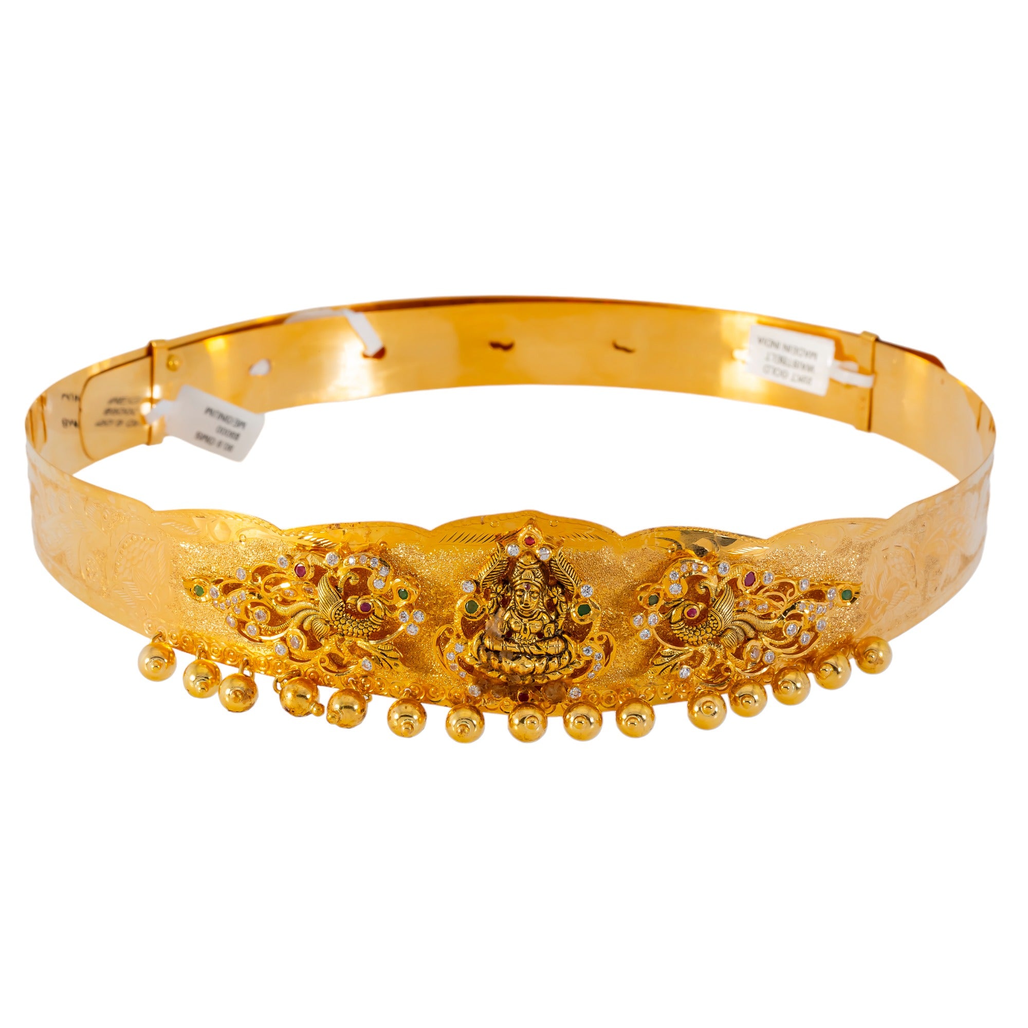 Vaddanam with Kundan pendant  Vanki designs jewellery, Gold