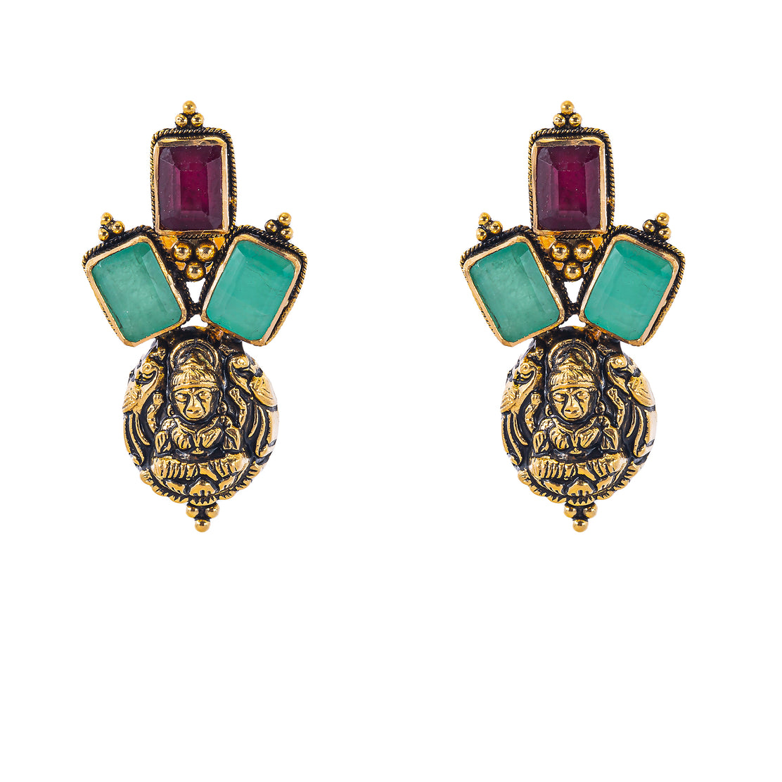 Supriya , elegant Matte Gold finish Temple Jumka earrings for women -L –  www.soosi.co.in