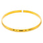 22K Yellow Gold Bangle Kada for Kids W/ Slightly Faceted Frame - Virani Jewelers