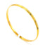 22K Yellow Gold Bangle Kada for Kids W/ Slightly Faceted Frame - Virani Jewelers