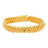 22K Yellow Gold Link Bracelet (13.4 gm) | 
This shimmering 22k yellow gold chain link bracelet for men will add a golden finish to any look...