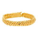 22K Yellow Gold Link Bracelet (44.7gm) | 
This shimmering 22k yellow gold chain link bracelet for men will add a golden finish to any look...