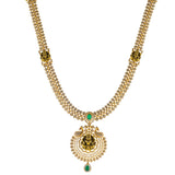 22K Antique Yellow Gold Temple Necklace w/ Emerald, Ruby, and CZ (62.2gm) | 



Crafted with precision, this 22k antique gold necklace by Virani Jewelers exudes elegance and...