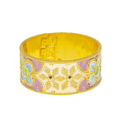 22K Yellow Gold and Enamel Ring (4.9gm)