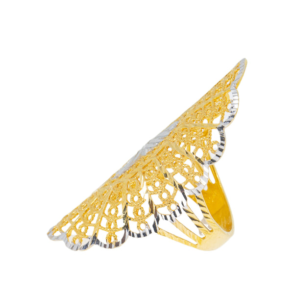 22K Yellow Gold & White Gold Ring (6.5gm) | 



Crafted with a refined blend of yellow and white 22k gold, this shield ring by Virani Jeweler...