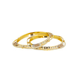 22K Multi-Tone Gold Bangle Set of 2 (52.2gm) | 



Virani Jewelers presents a 22k gold bangle set of two that masterfully blends 22k yellow, whi...