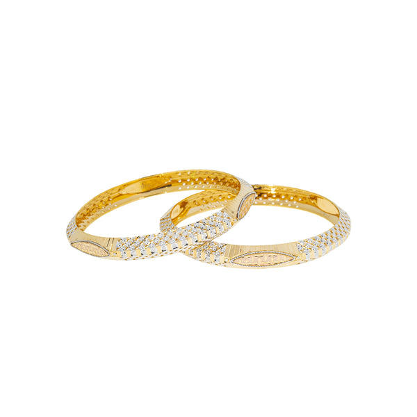 22K Multi-Tone Gold Bangle Set of 2 (54.7gm) | 



Crafted in 22k multi-tone gold, this bangle set of two from Virani Jewelers offers a sophisti...