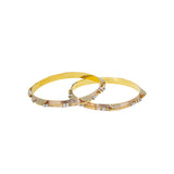 22K Multi-Tone Gold Bangle Set of 2 (42.2gm) | 



This luxurious 22k gold bangle set by Virani Jewelers brings together the warm glow of yellow...