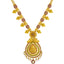 22K Yellow Gold Temple Necklace w/ Emerald, Ruby, CZ, and Pearl (150.5gm)