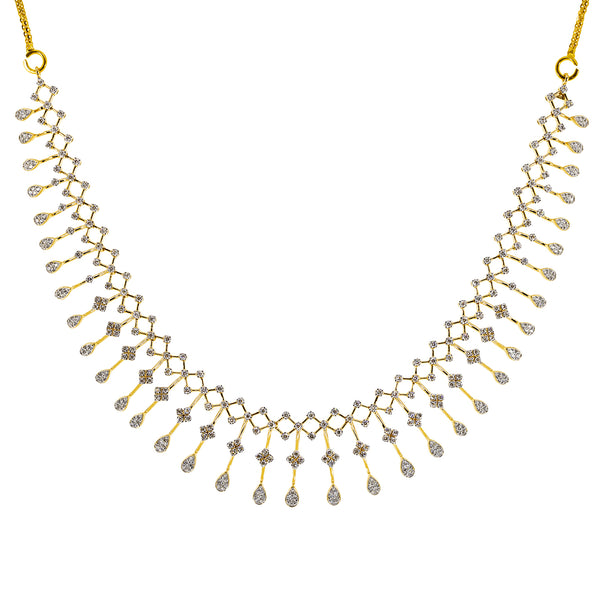 18K Yellow Gold & 2.06 ct Diamond Necklace (25.4 grams) | 



Adorn you neck and ears with this beautiful 18k gold and diamond necklace from Virani Jeweler...