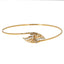 18K Rose Gold & 0.12 ct Diamond Bangle (3.73 grams)