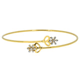 18K Yellow Gold & 0.13 ct Diamond Bangle (4.9 grams) | 




Embrace the beauty of fine craftsmanship with this 18k yellow gold and diamond flower bangle...