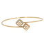 18K Rose Gold & 0.12 ct Diamond Bangle (4.23 grams)