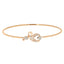 18K Rose Gold & 0.11 ct Diamond Bangle (4.14 grams)