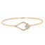 18K Rose Gold & 0.12 ct Diamond Bangle (3.81 grams)