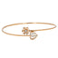 18K Rose Gold & 0.10 ct Diamond Bangle (3.87 grams)