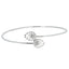 18K White Gold & 0.13 ct Diamond Bangle (3.5 grams)