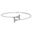 18K White Gold & 0.12 ct Diamond Bangle (3.56 grams)