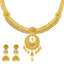 22K Yellow Gold Necklace & Jhumka Earring Set (48.7gm)