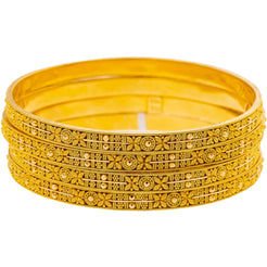 22K Yellow Gold Bangle Set of 4 (54.4gm)