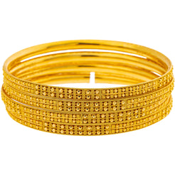 22K Yellow Gold Bangle Set of 4 (57.7gm)