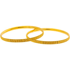 22K Yellow Gold Bangle Set of 2 (29gm)