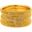 22K Yellow Gold Bangle Set of 6 (82.3gm)