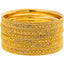 22K Yellow Gold Bangle Set of 6 (94.4gm)