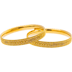 22K Yellow Gold Bangle Set of 2 (45gm)