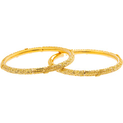 22K Yellow Gold Bangle Set of 2 (35.5gm)