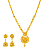 22K Yellow Gold Bridal Necklace & Jhumki Earring Set (44.3 grams) |  




Virani Jewelers presents a 22k yellow gold necklace and Jhumki earring set that beautifully...