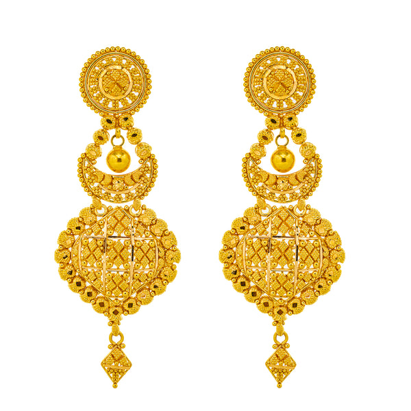 22K Yellow Gold Bridal Necklace & Jhumki Earring Set (88.7 grams) |  




22k yellow gold necklace and earring set by Virani Jewelers celebrates the elegance of Indi...