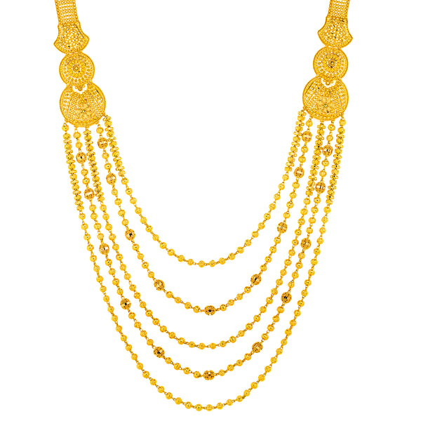 22K Yellow Gold Bridal Necklace & Earring Set (104.8 grams) | 




Indulge yourself with the luxury of this 22k yellow gold necklace and earring set by Virani ...