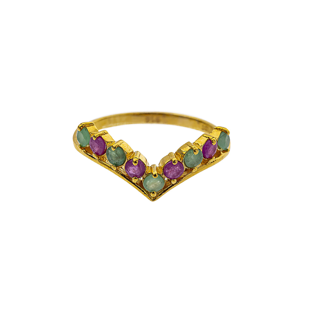 22K Yellow Gold, Emerald & Ruby Cocktail (2gm) | 



Celebrate luxury with this 22k gold ring by Virani featuring vibrant emerald and rubies, a st...