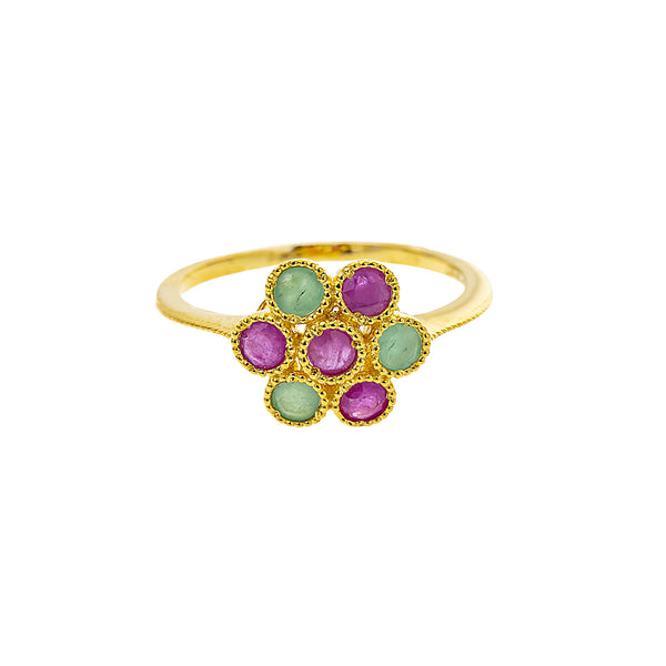 22K Yellow Gold, Emerald & Ruby Cocktail (3gm) | 



Elevate your style with this dazzling 22k gold ring, adorned with emerald and rubies, a luxur...