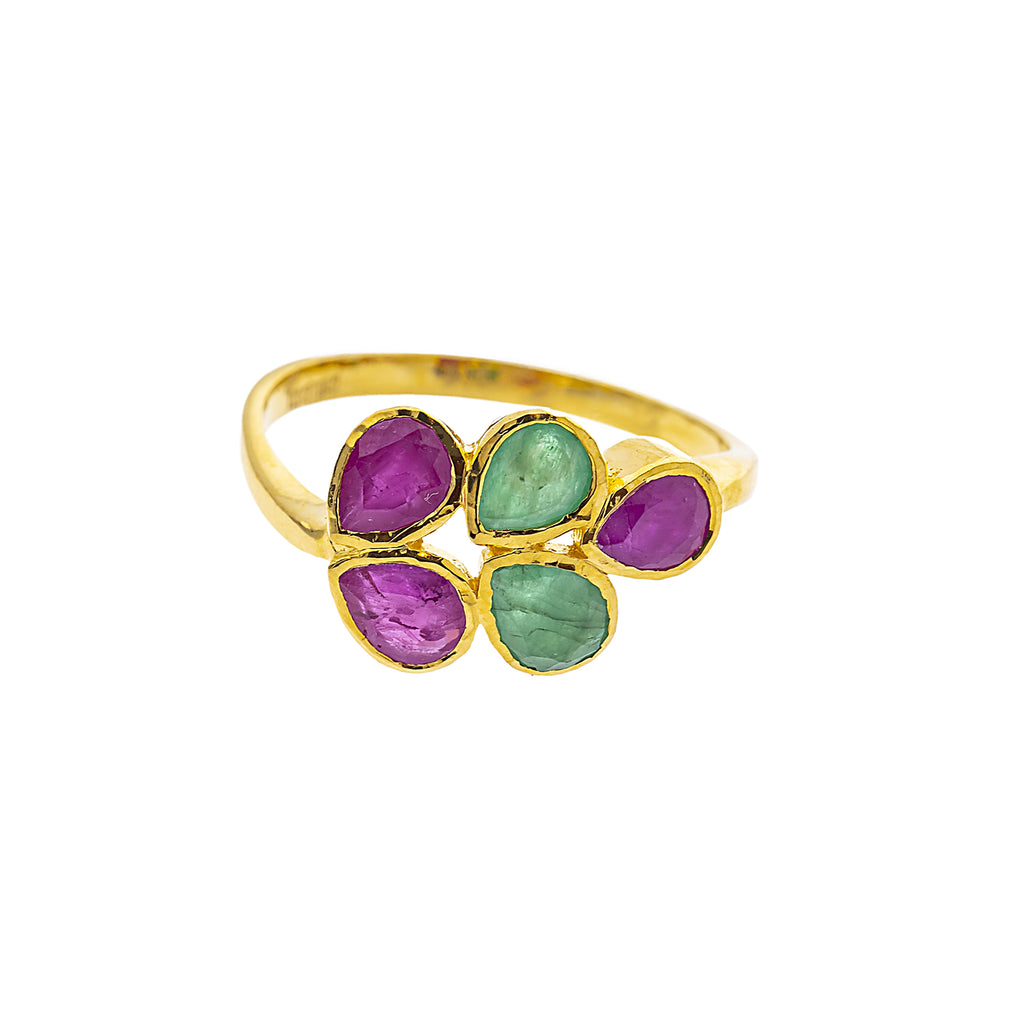 22K Yellow Gold, Emerald & Ruby Cocktail (3gm) | 



Discover unmatched elegance with this 22k gold ring featuring emerald and rubies, crafted to ...