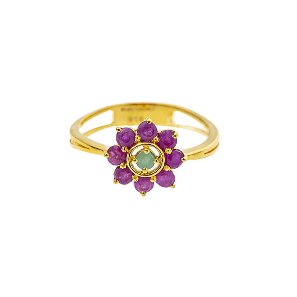 22K Yellow Gold, Emerald & Ruby Cocktail (2.7gm) | 



Elevate your look with this sophisticated 22k gold ring, featuring emerald and rubies, a perf...