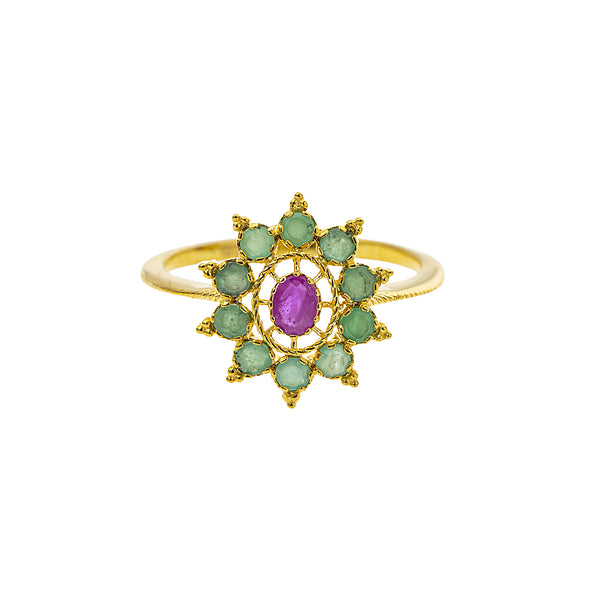 22K Yellow Gold, Emerald & Ruby Cocktail (2.6gm) | 



This stunning 22k gold ring, with emerald and rubies, reflects the unmatched elegance of fine...