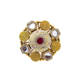 22K Yellow Gold, CZ & Ruby Cocktail Ring (7.5gm) | 



Unveil the true meaning of elegance with this stunning 22k gold ring by Virani, featuring cub...