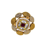 22K Yellow Gold, Kundan, Ruby & Pearl Cocktail Ring (6.7gm) | 



This exquisite 22k gold ring by Virani Jewelers with Kundan, cubic zirconia, and pearl is the...